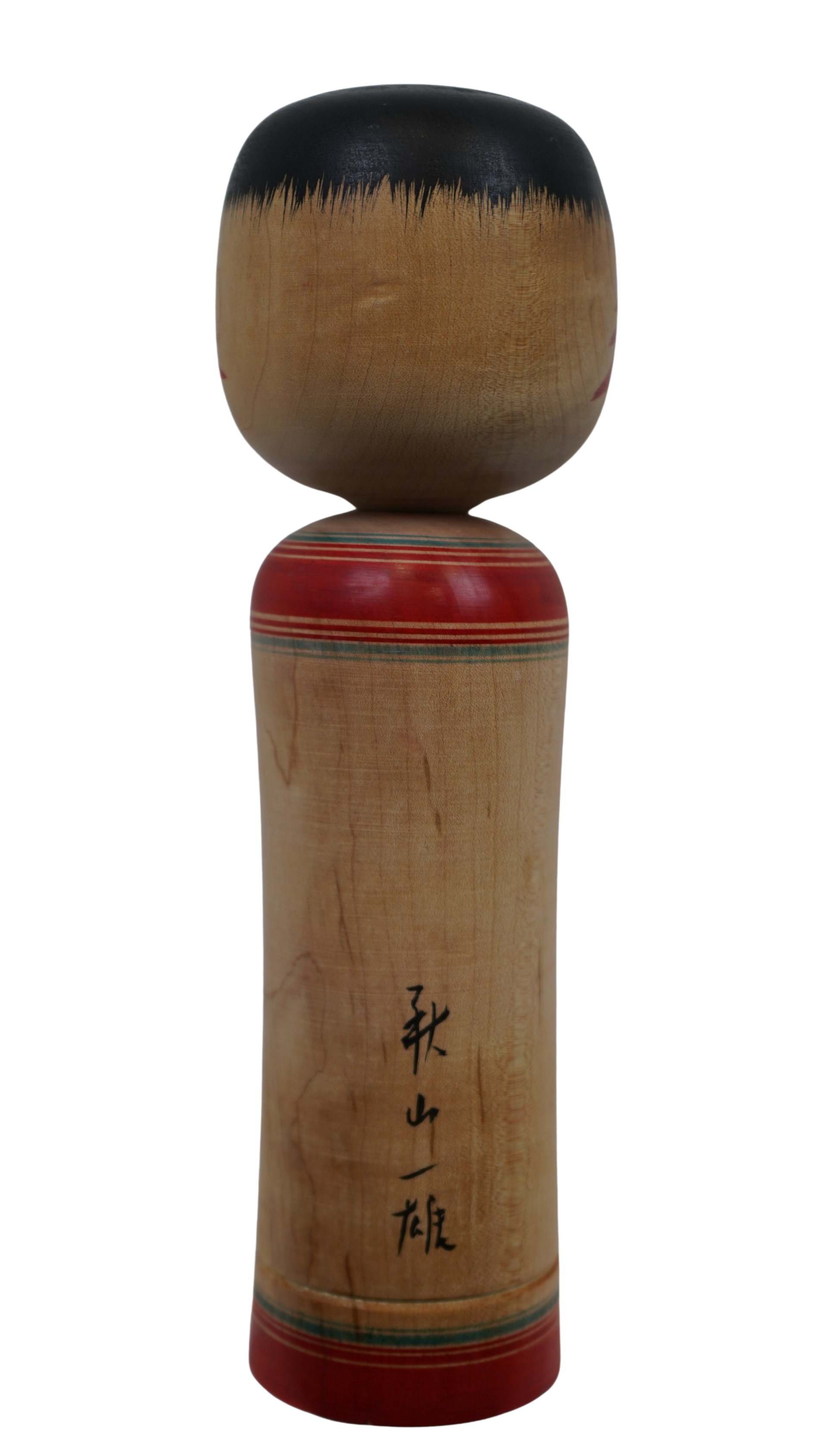 Japanische Kokeshi-Holzpuppe – Kazuo Akiyama – signiertes Vintage-Sammlerstück