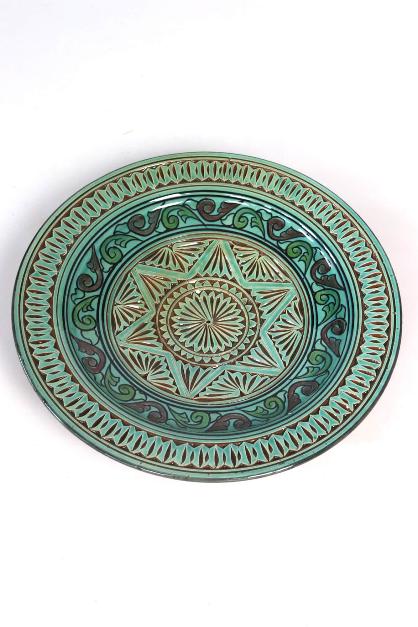 Turquoise ceramic bowl Safi Morocco