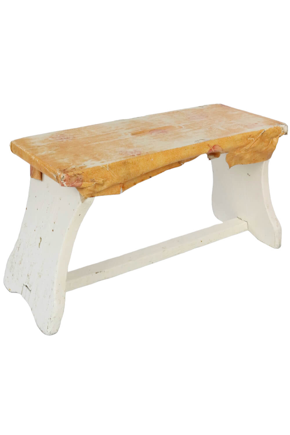 Antique shabby stool white