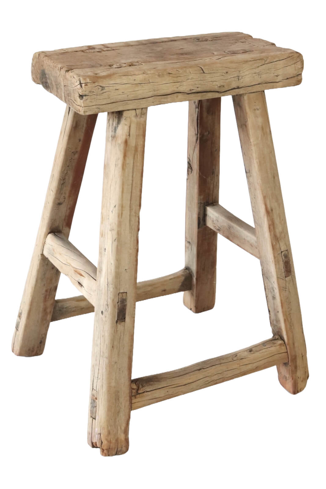Rectangular wooden workers stool