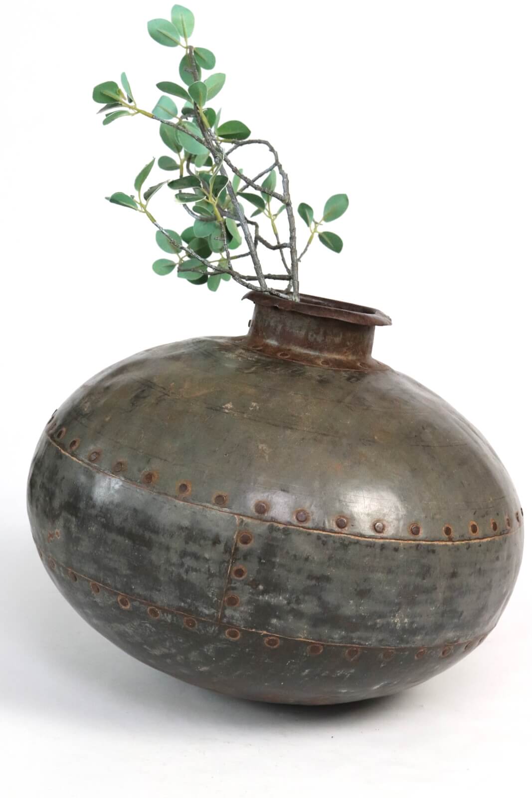 Antique metal jar
