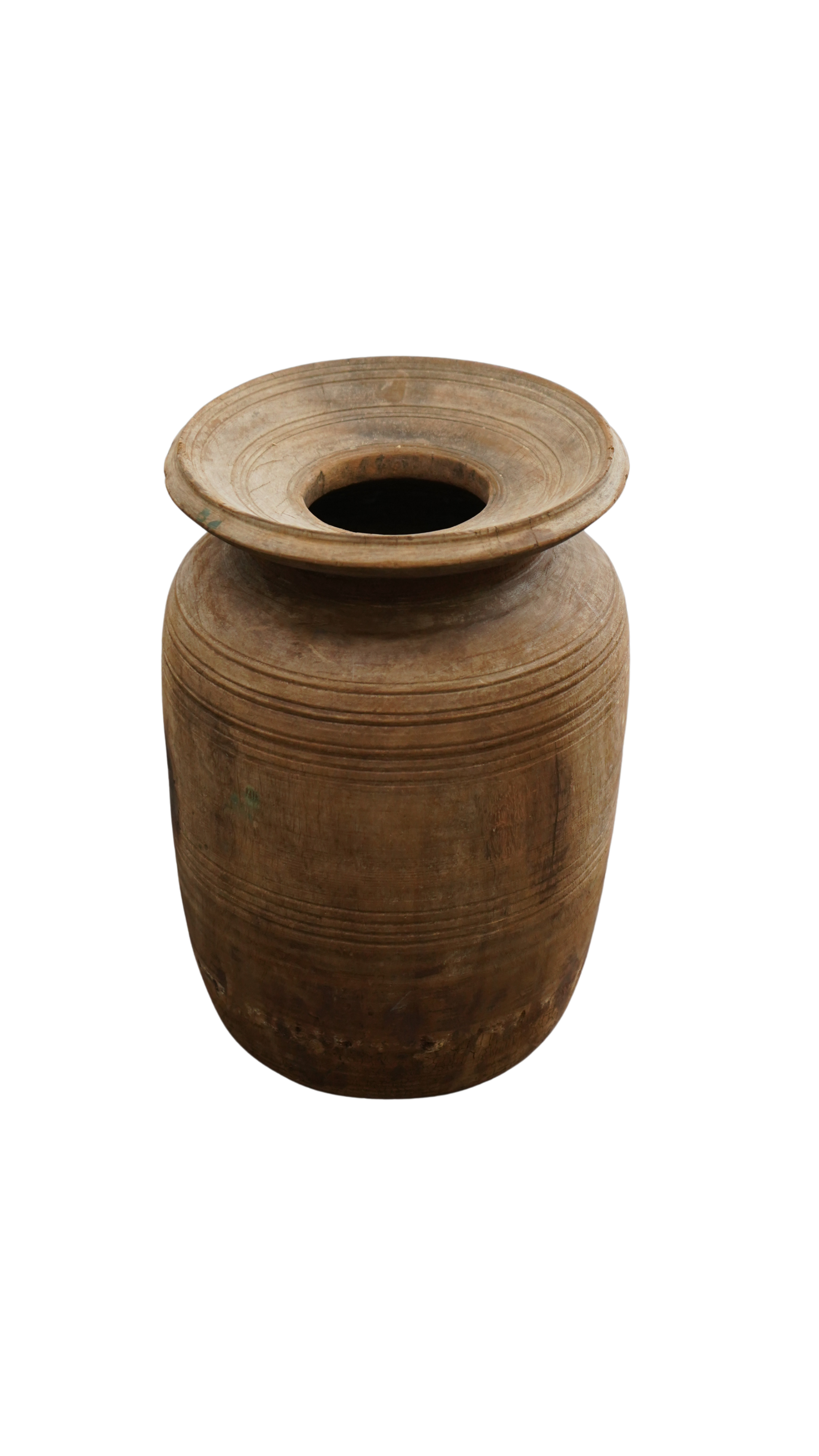 hohe Holzvase - derbes Holz