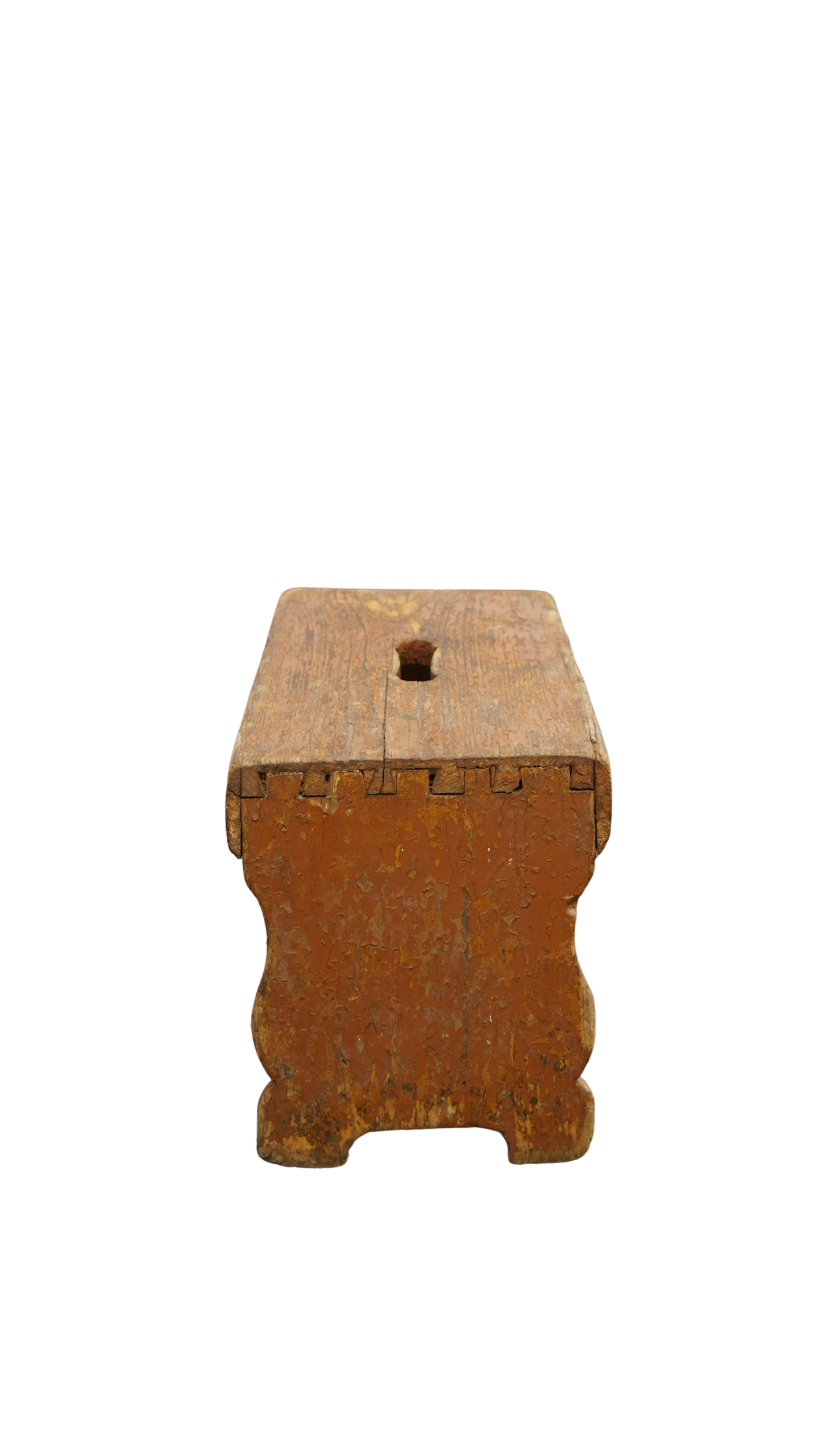 antiker Bauernschemel braun