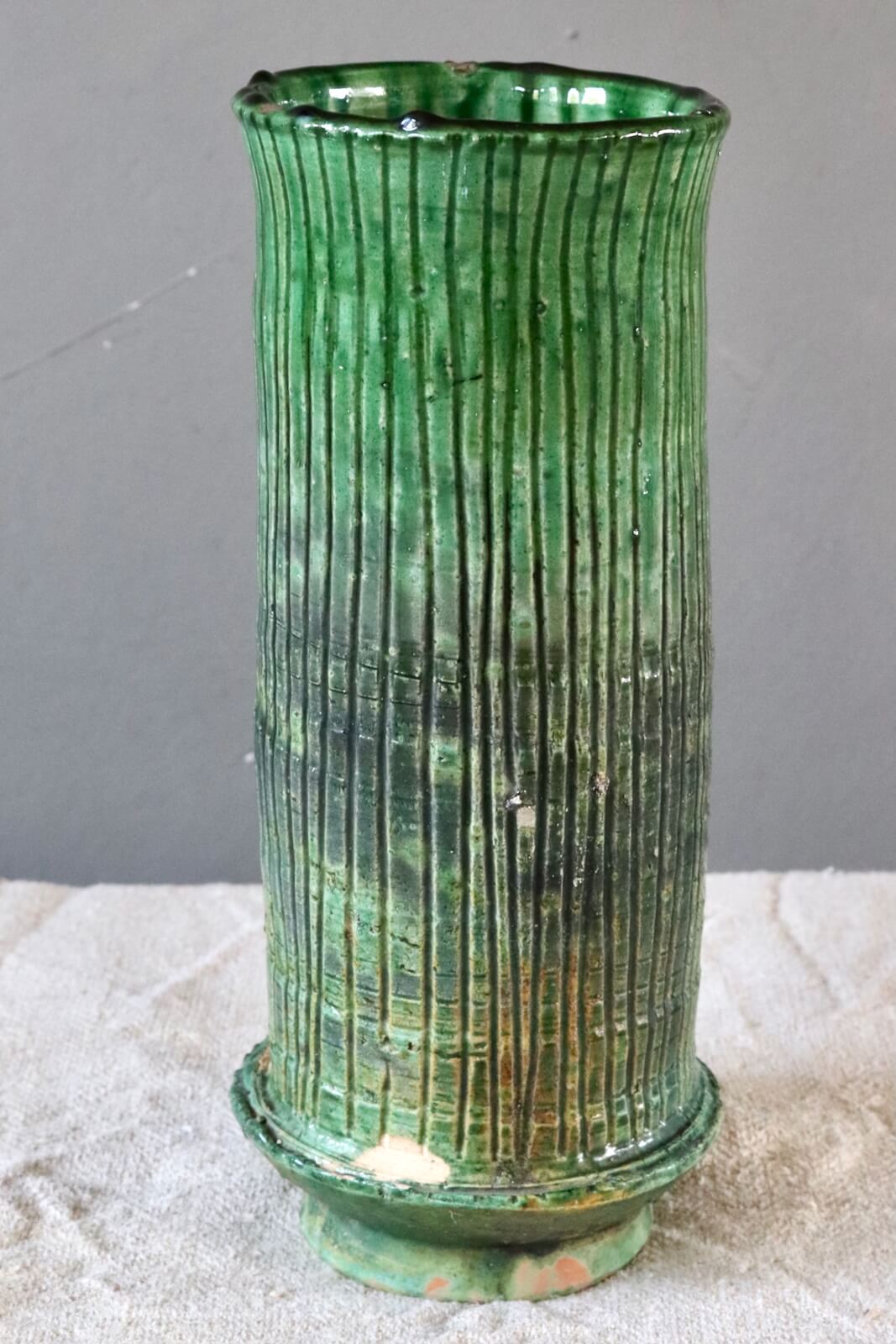 Green ceramic vase Morocco