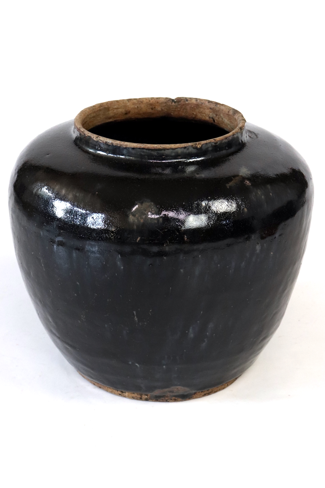 Clay vase antique black 22xø26 Clay vase antique black 22xø26