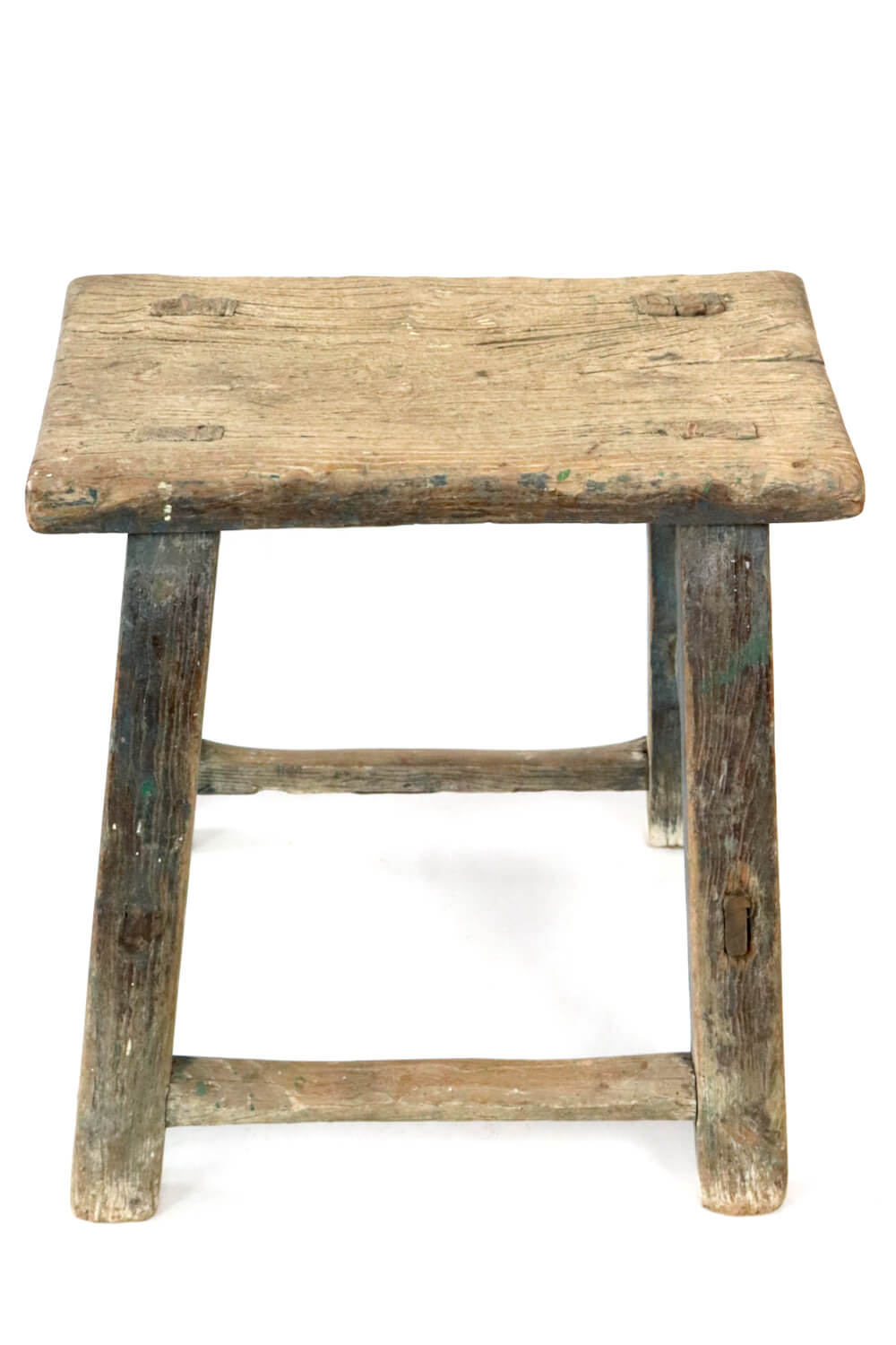 Großer Holzhocker  / kleiner Tisch China antik rustikal