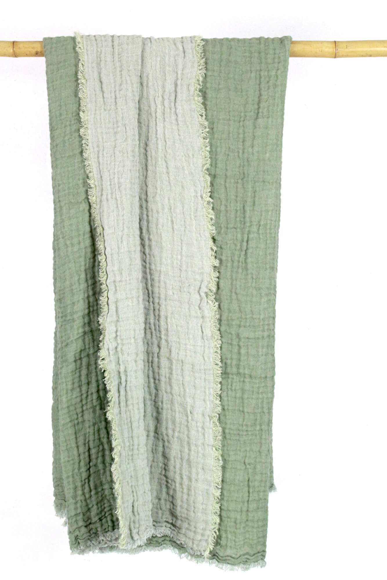 Decke aus Leinenkrepp lindgrün