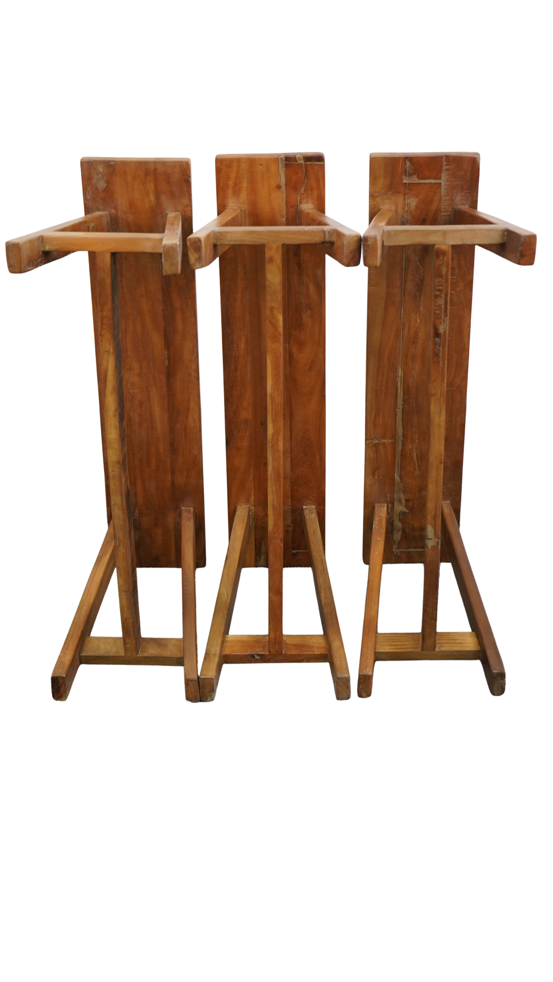 Sitzbank aus dunklem Holz, ca. 85 cm