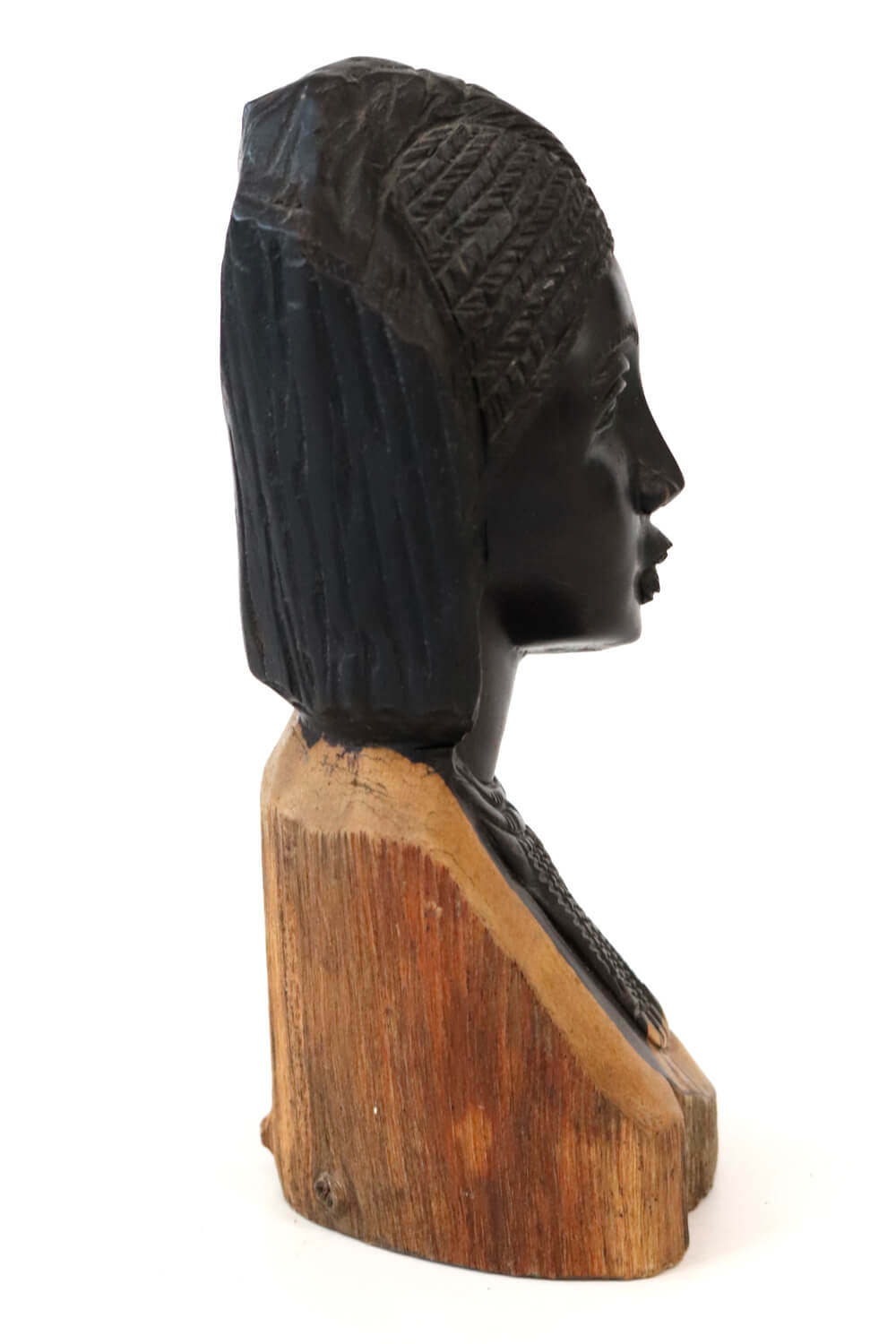 Vintage ebony head sculpture