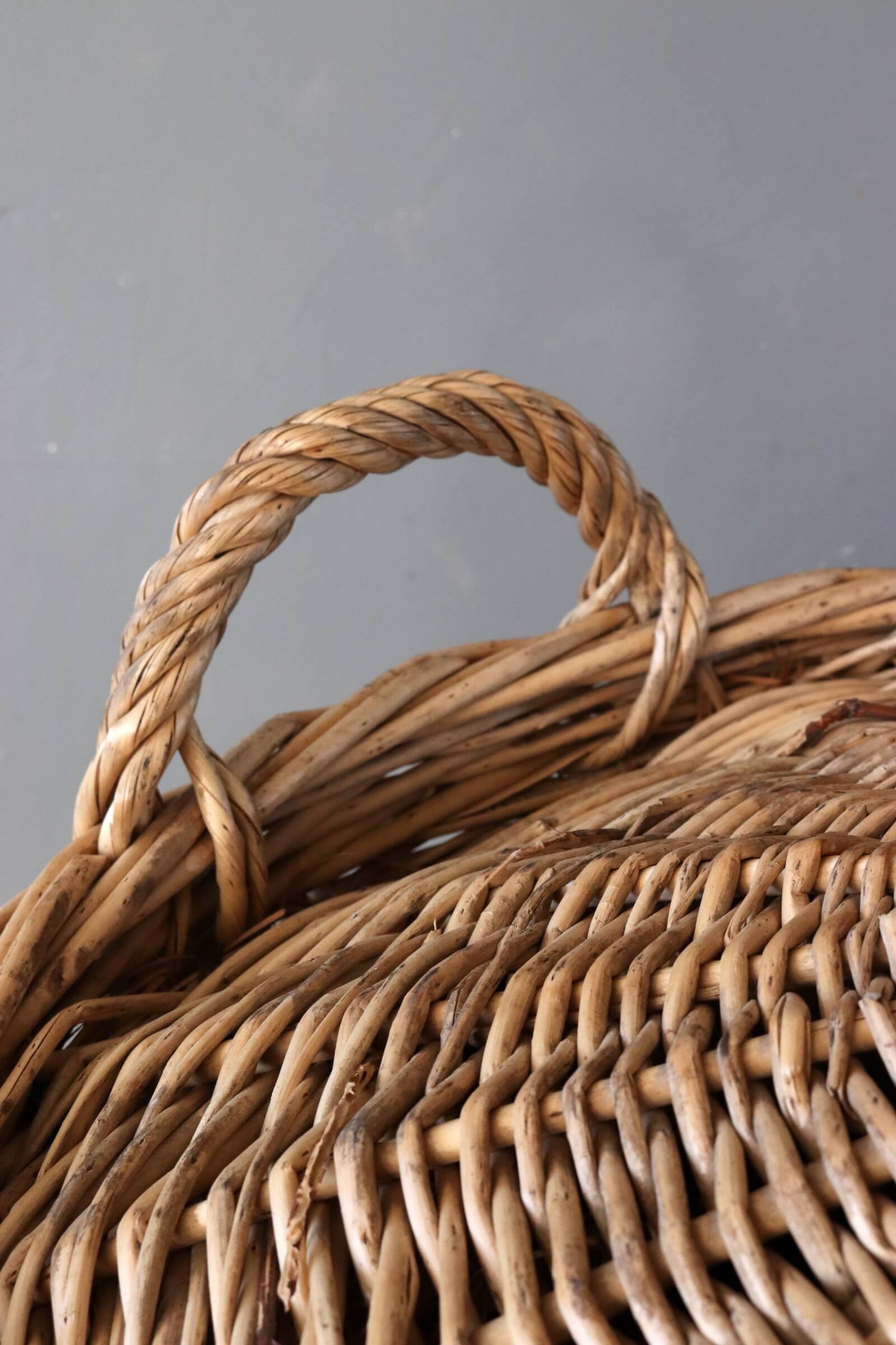 Vintage wicker glass balloon