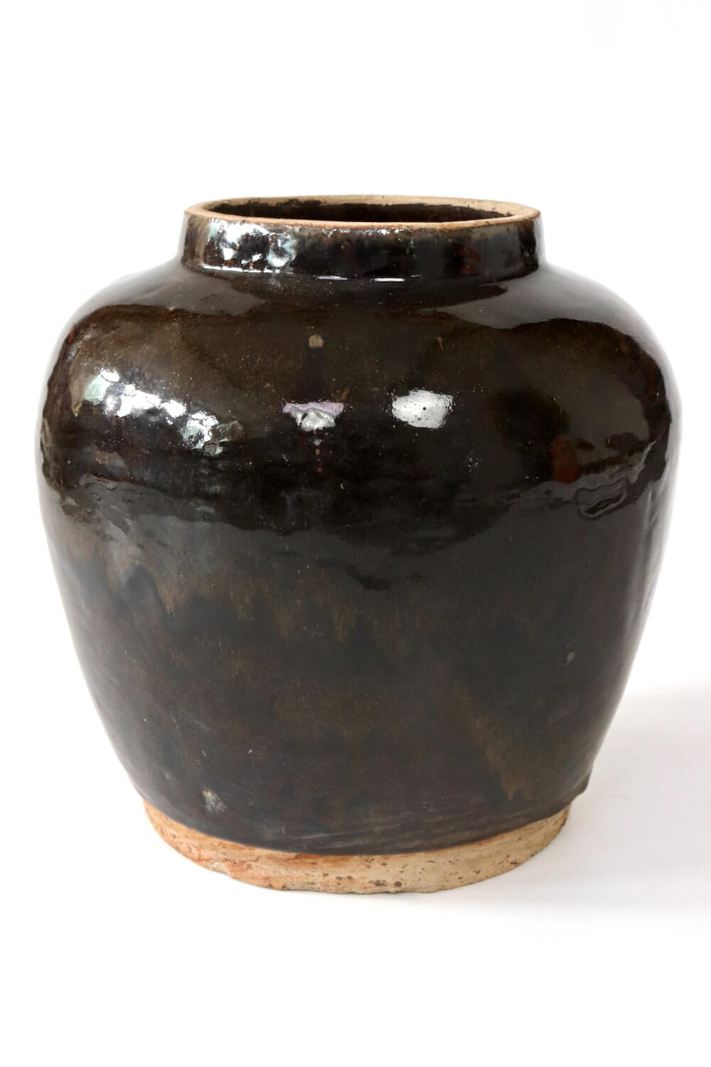 Großer Keramik Topf schwarz-braun, 30xø31