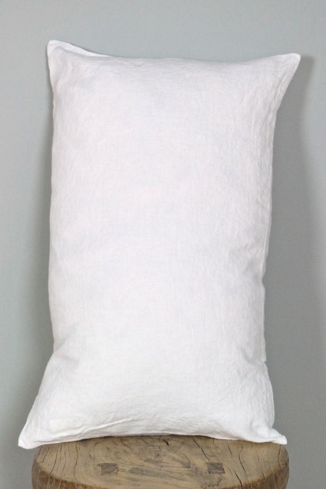 Leinen Kissenbezug gewaschen weiß ecru, 30x50