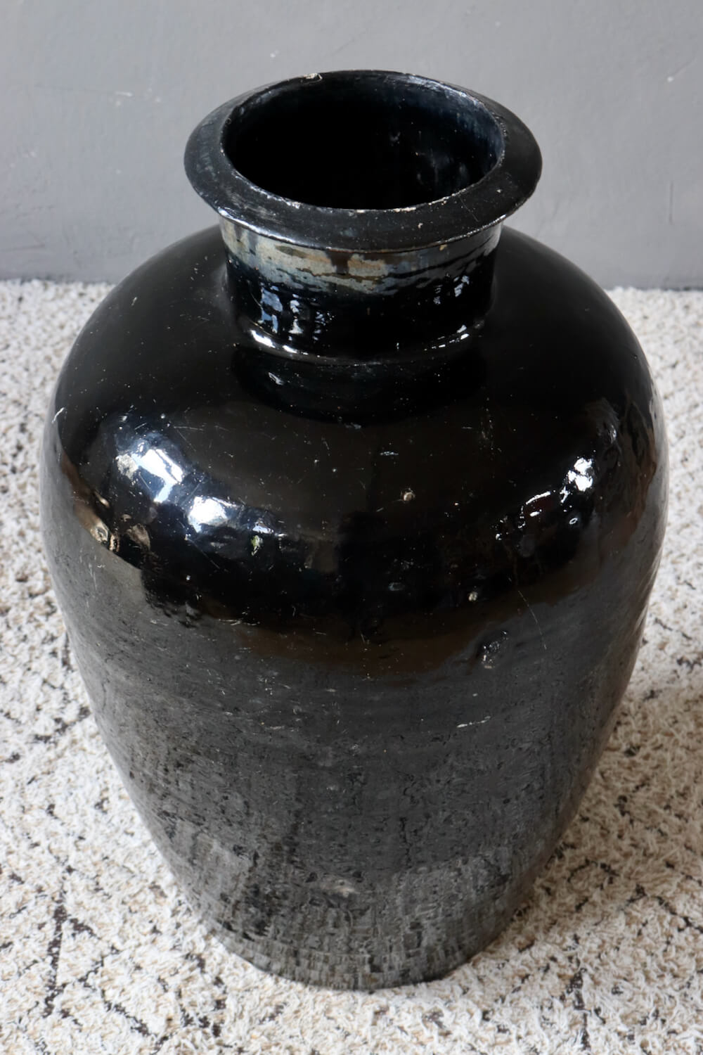 Urne antik schwarz China 60xø40 schwarze vase groß antik china