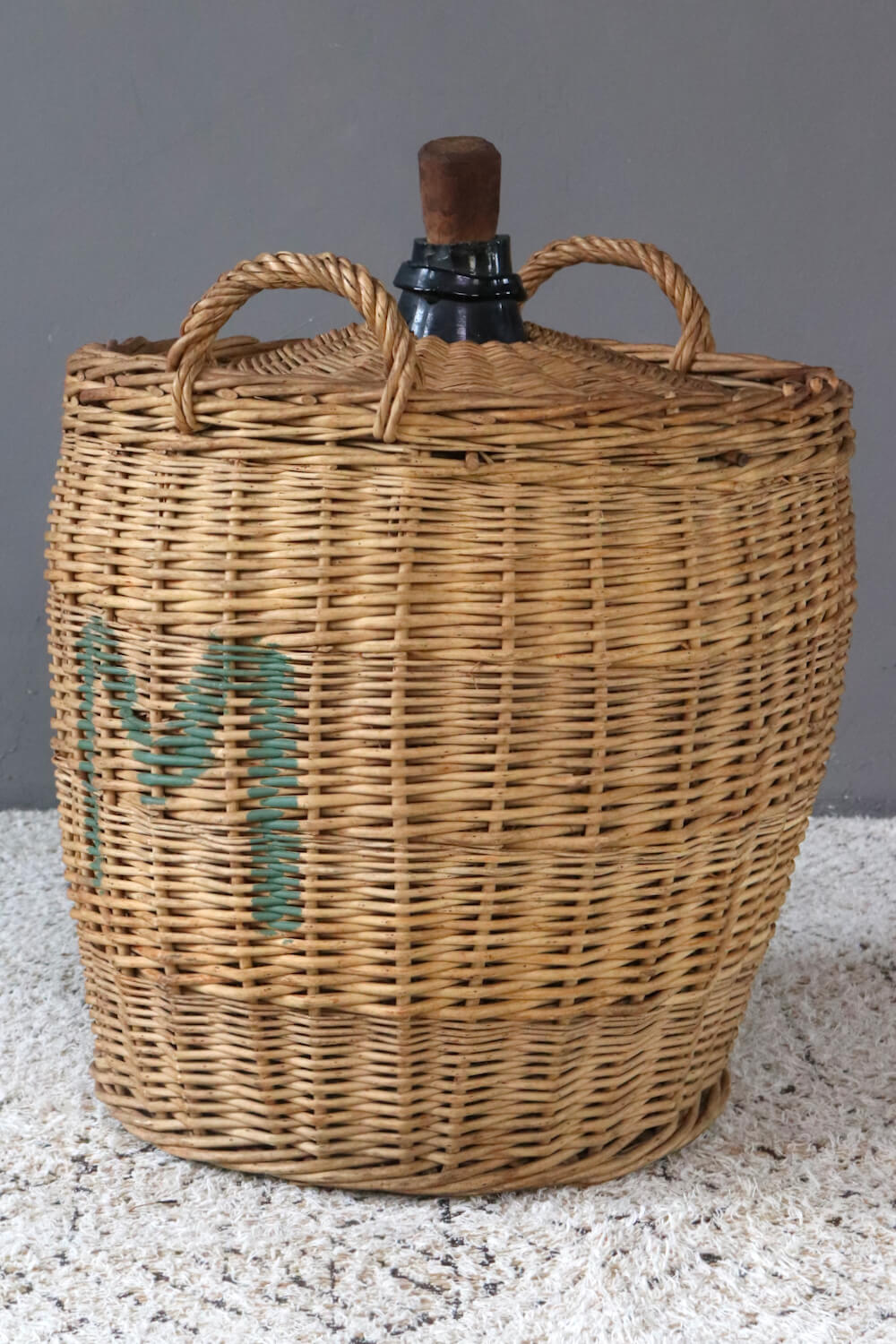 Vintage wicker bottle 50L