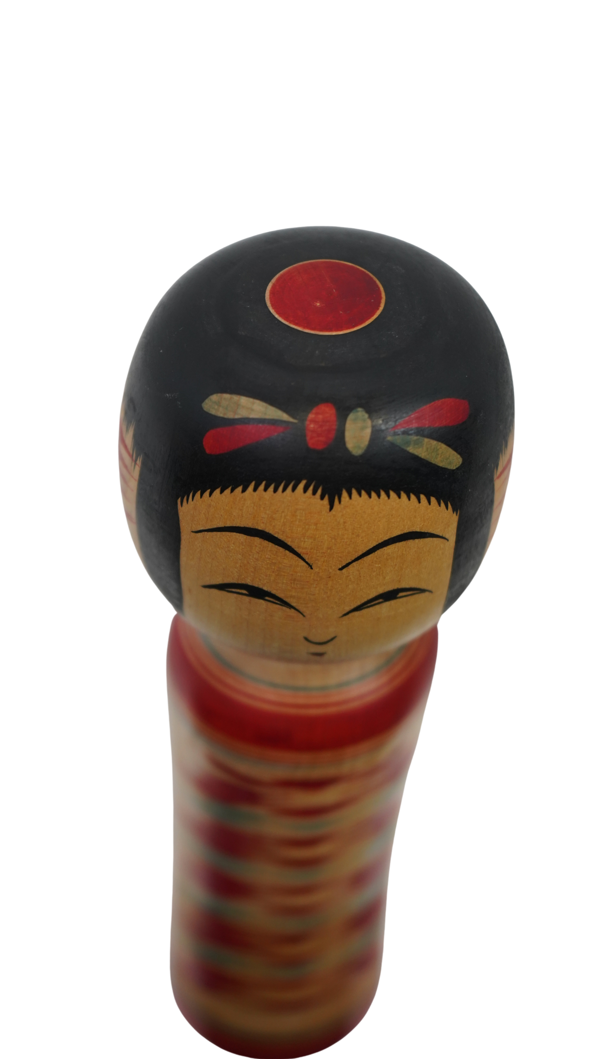 Japanische Kokeshi-Holzpuppe – Kazuo Akiyama – signiertes Vintage-Sammlerstück
