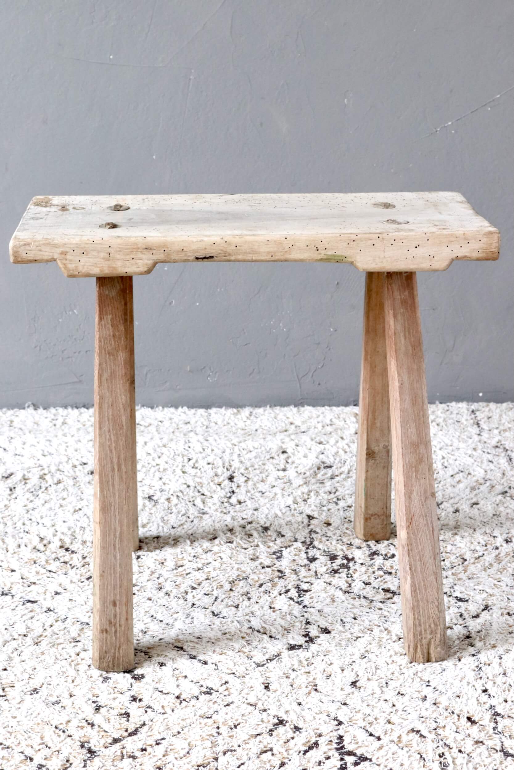 Old stool natural wood