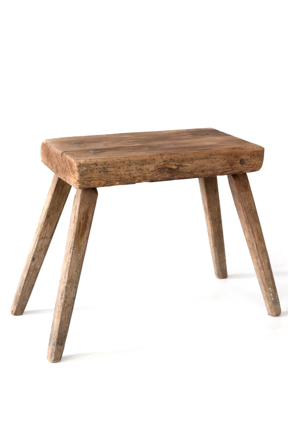 Antique rustic wooden stool