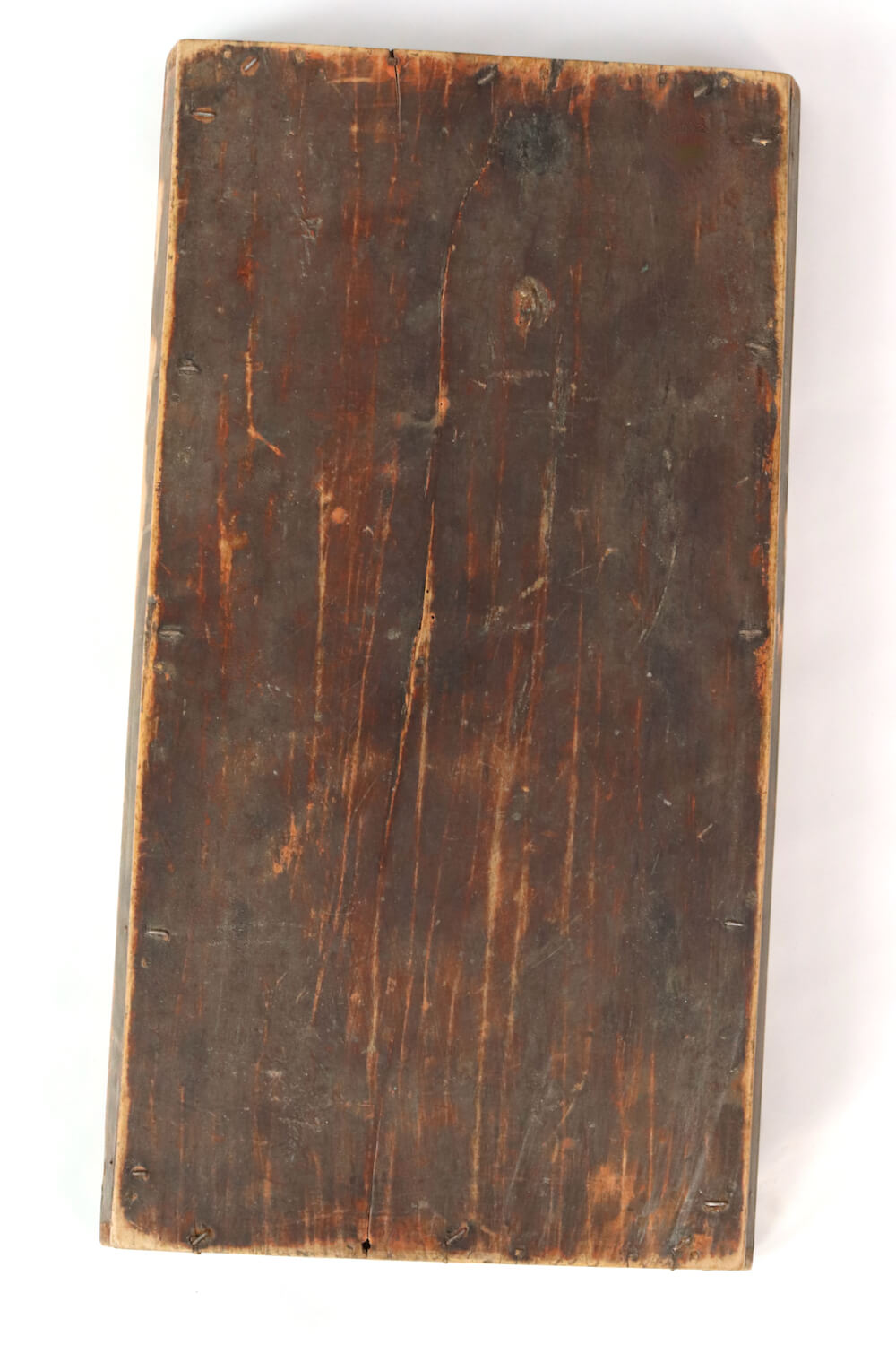Antikes Tablett aus Holz braun 62x36