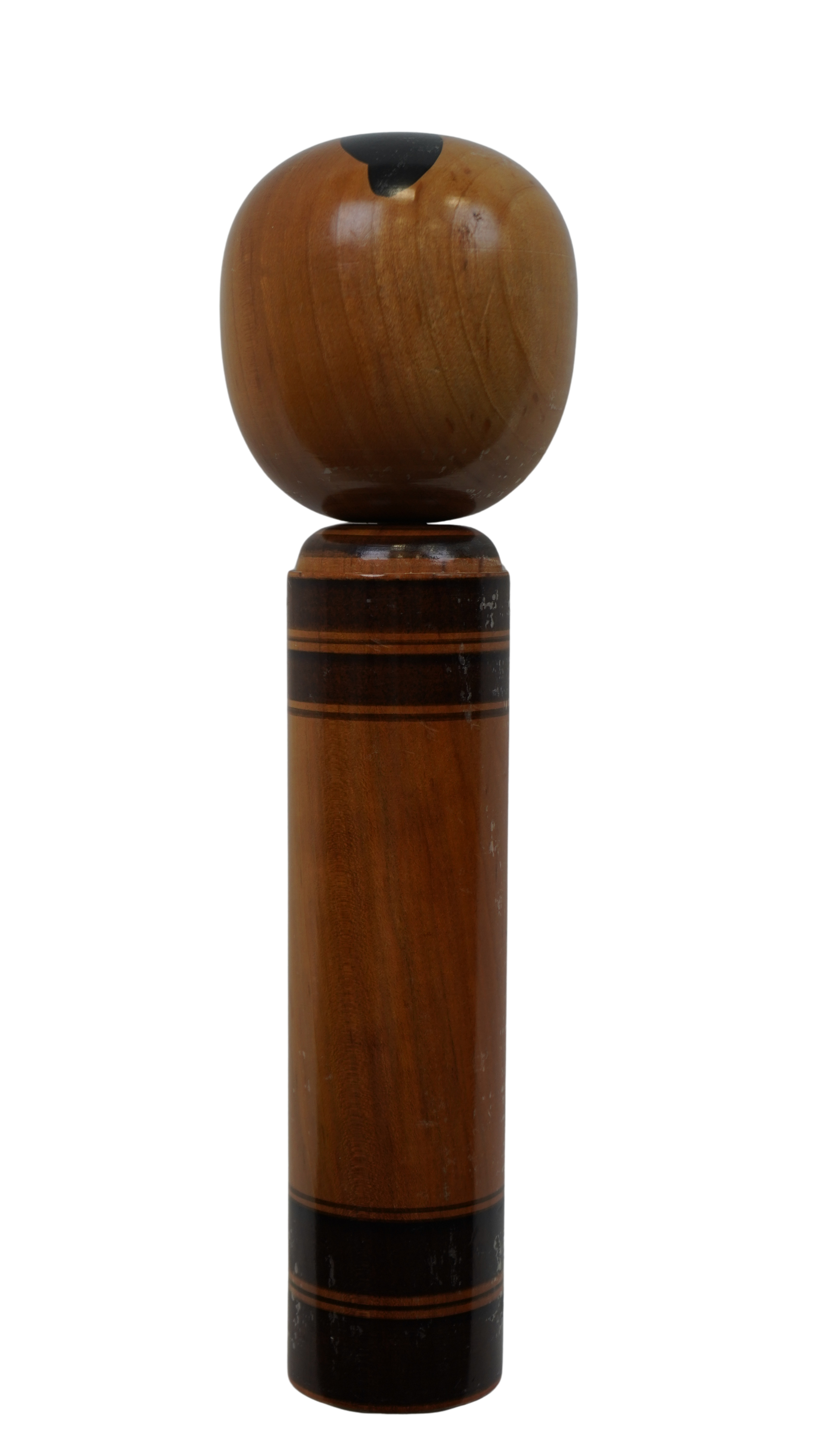 Japanische Kokeshi-Holzpuppe – kunstvoll bemalte Vintage-Figur mit floralen Motiven