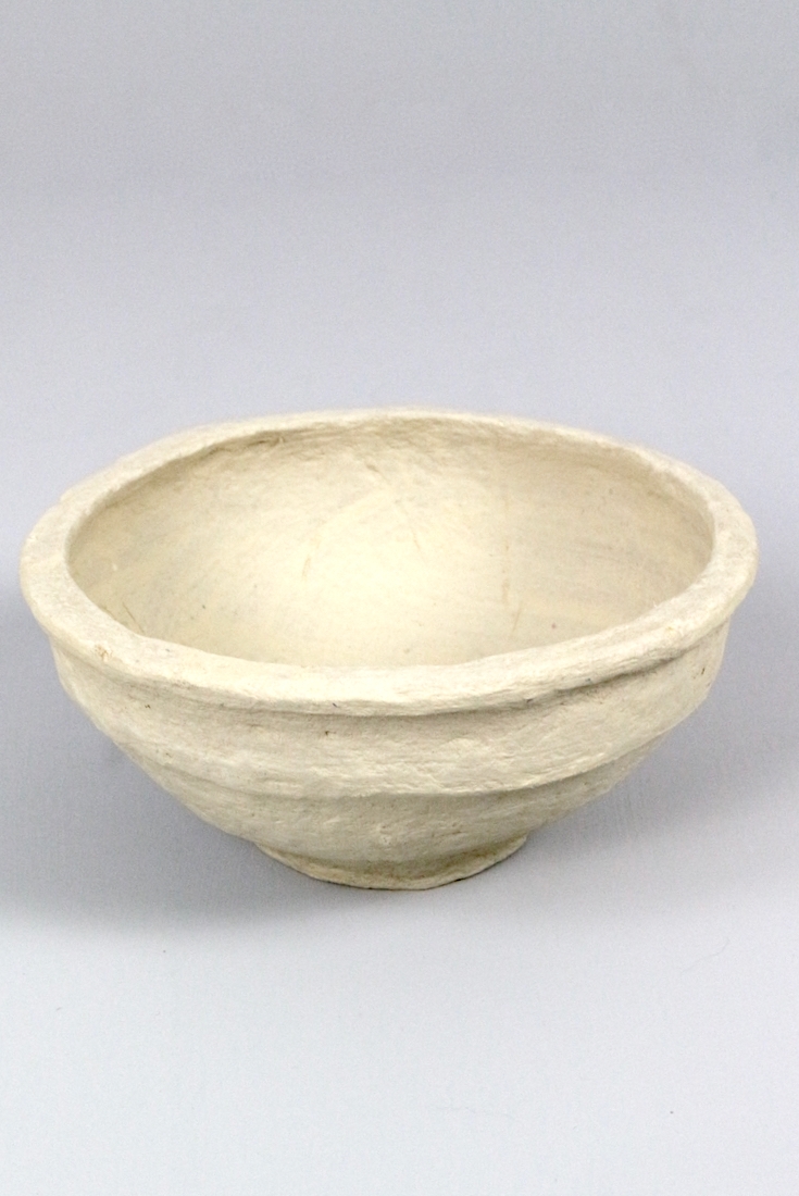 Pappmaschee Schale, Pappmaschee Schüssel, Pappmaché Schale, Pappmaché Schüssel, Paper mache bowl, Paper maché container Schüssel aus Pappmaché beige, 12xø26