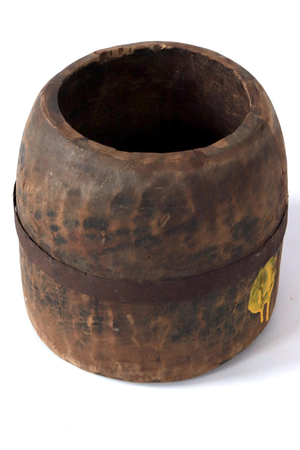 Topf aus Holz Indien antik Topf aus Holz Indien antik