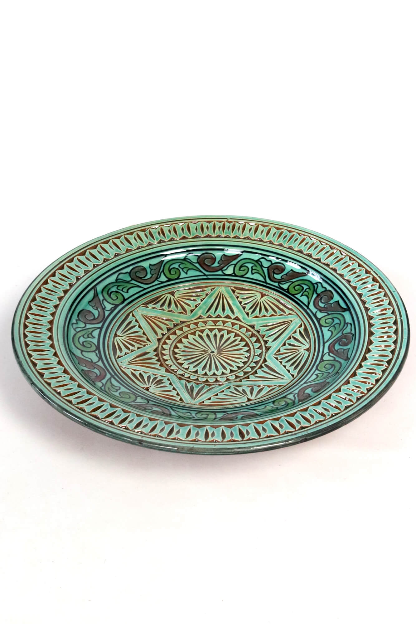 Turquoise ceramic bowl Safi Morocco