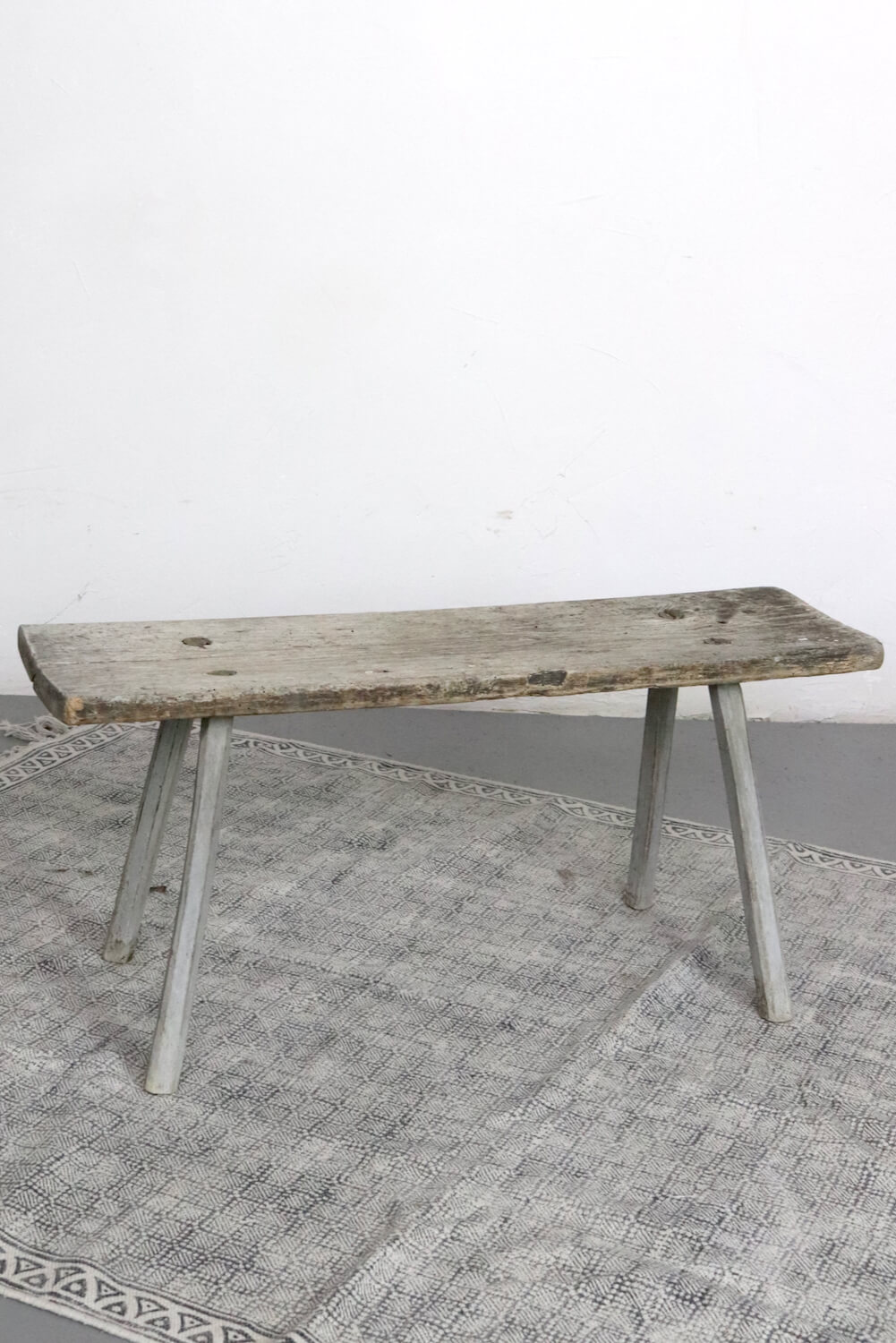 Old bench with grey legs, 82 cm