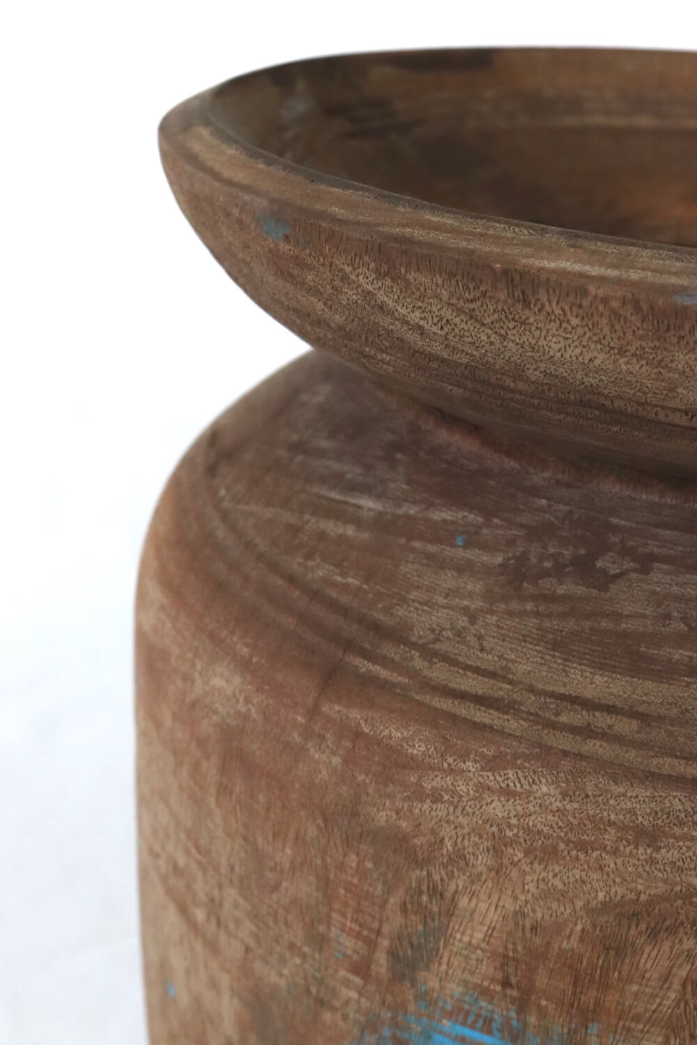 Große Holzvase Nepal antik, 35xø30 Große Holzvase Nepal antik, 35xø30