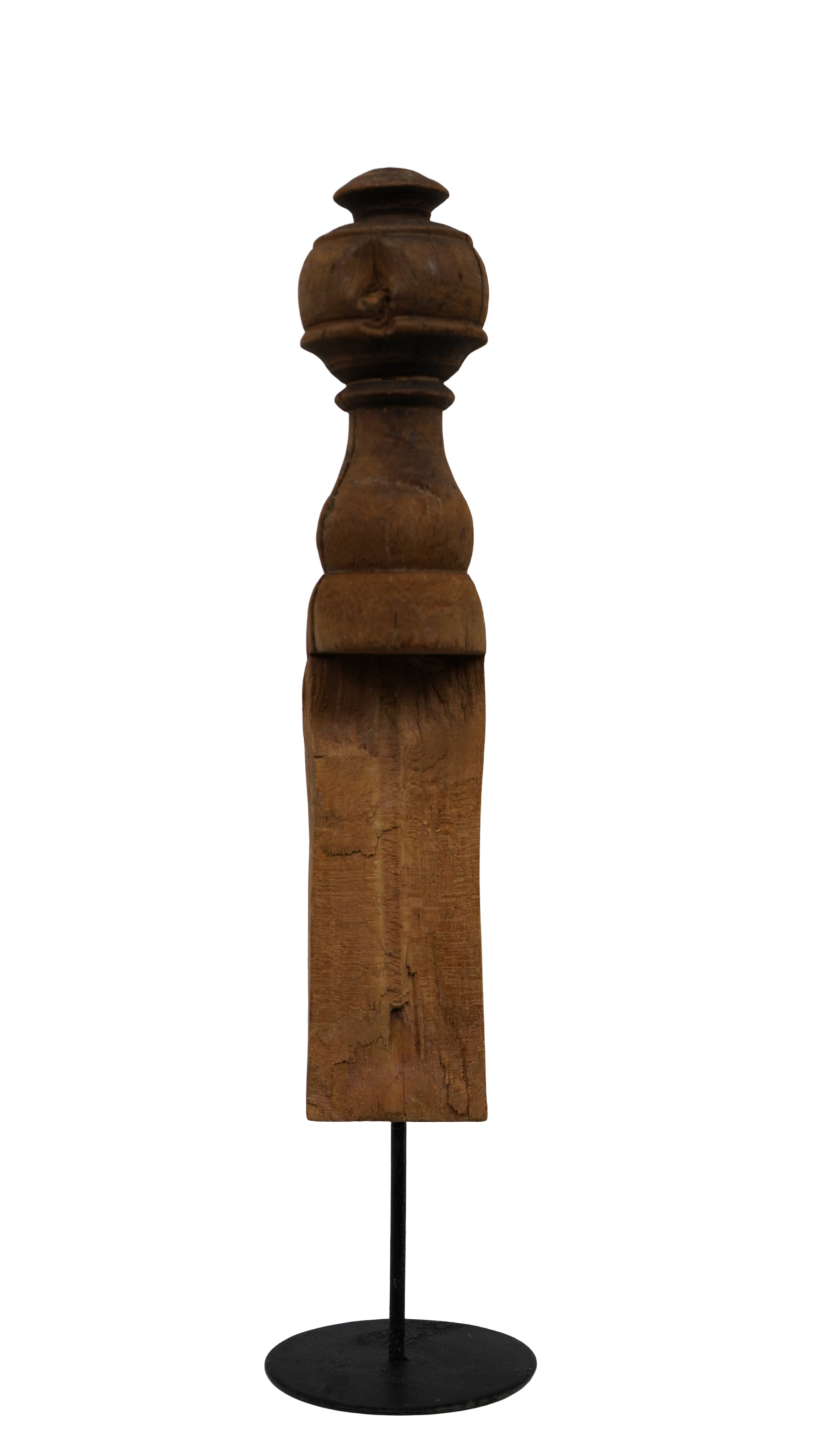 Holzfragment auf Standfuß - antik