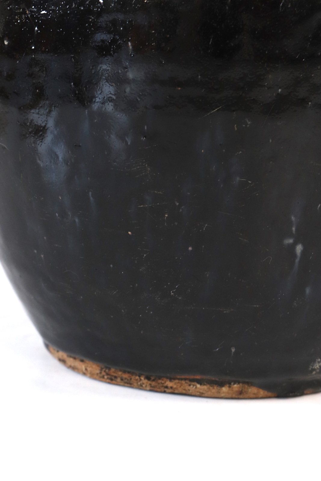 Clay vase antique black 22xø26 Clay vase antique black 22xø26