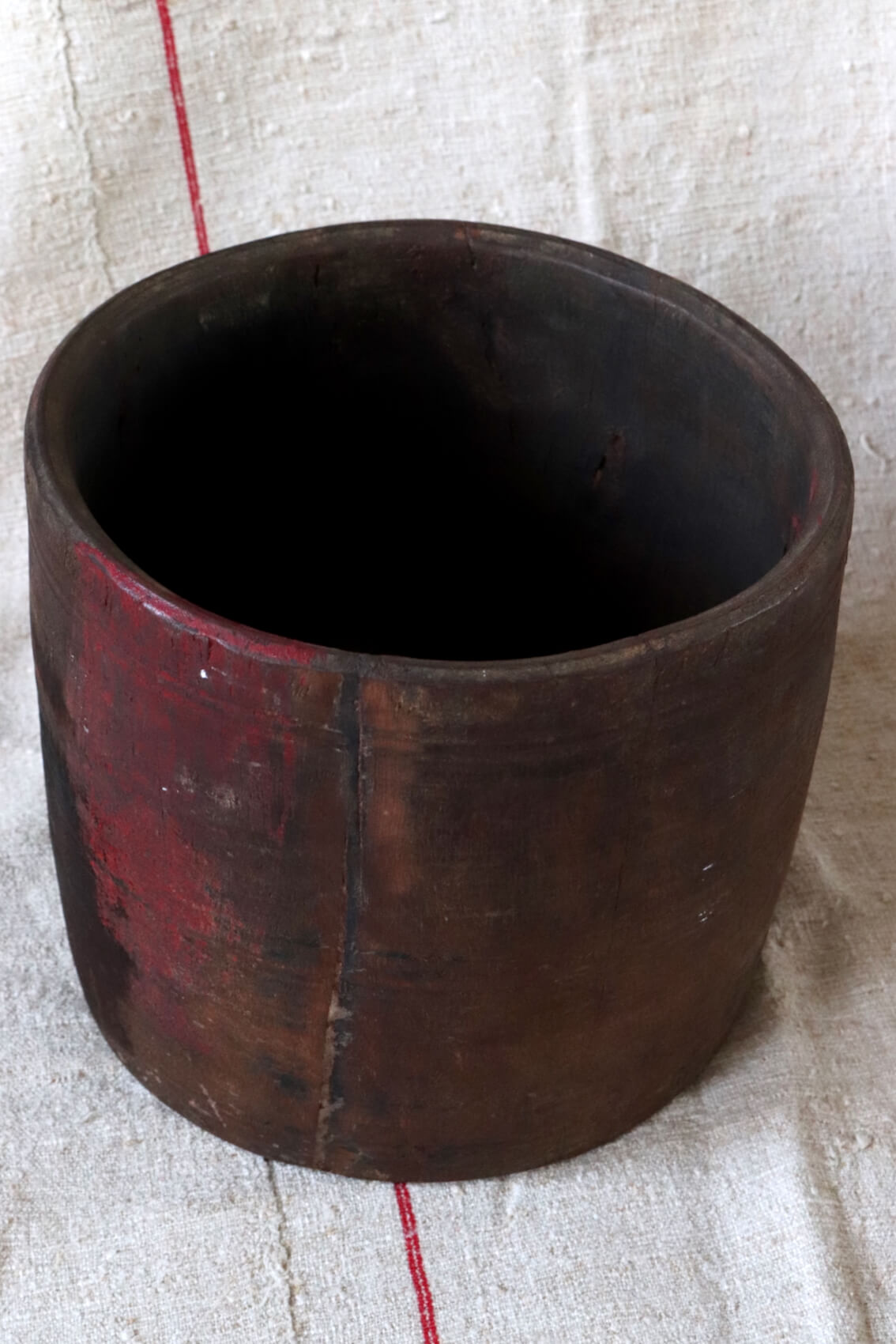 Holztopf antik groß