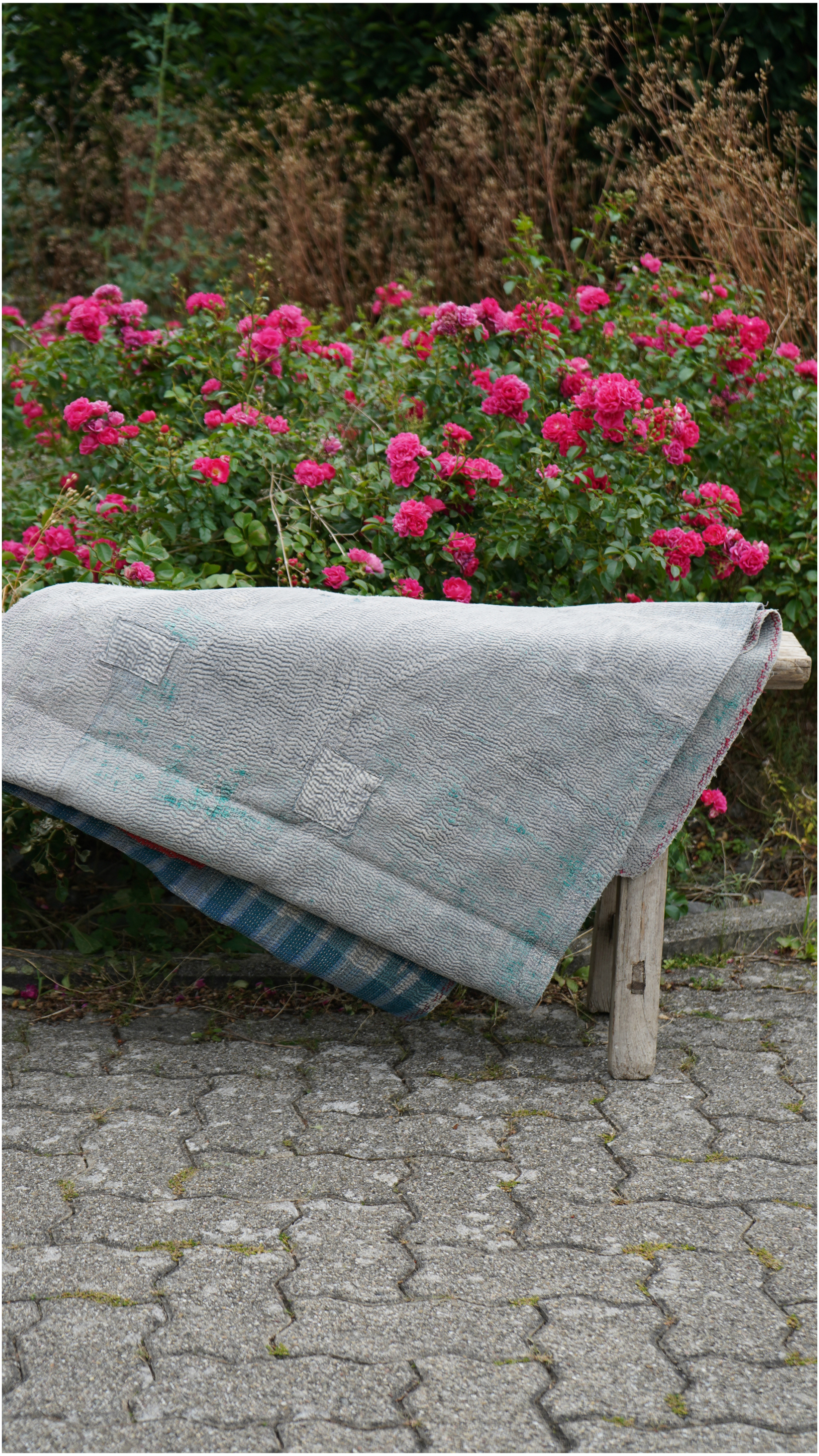 Vintage Flickendecke Baumwolle