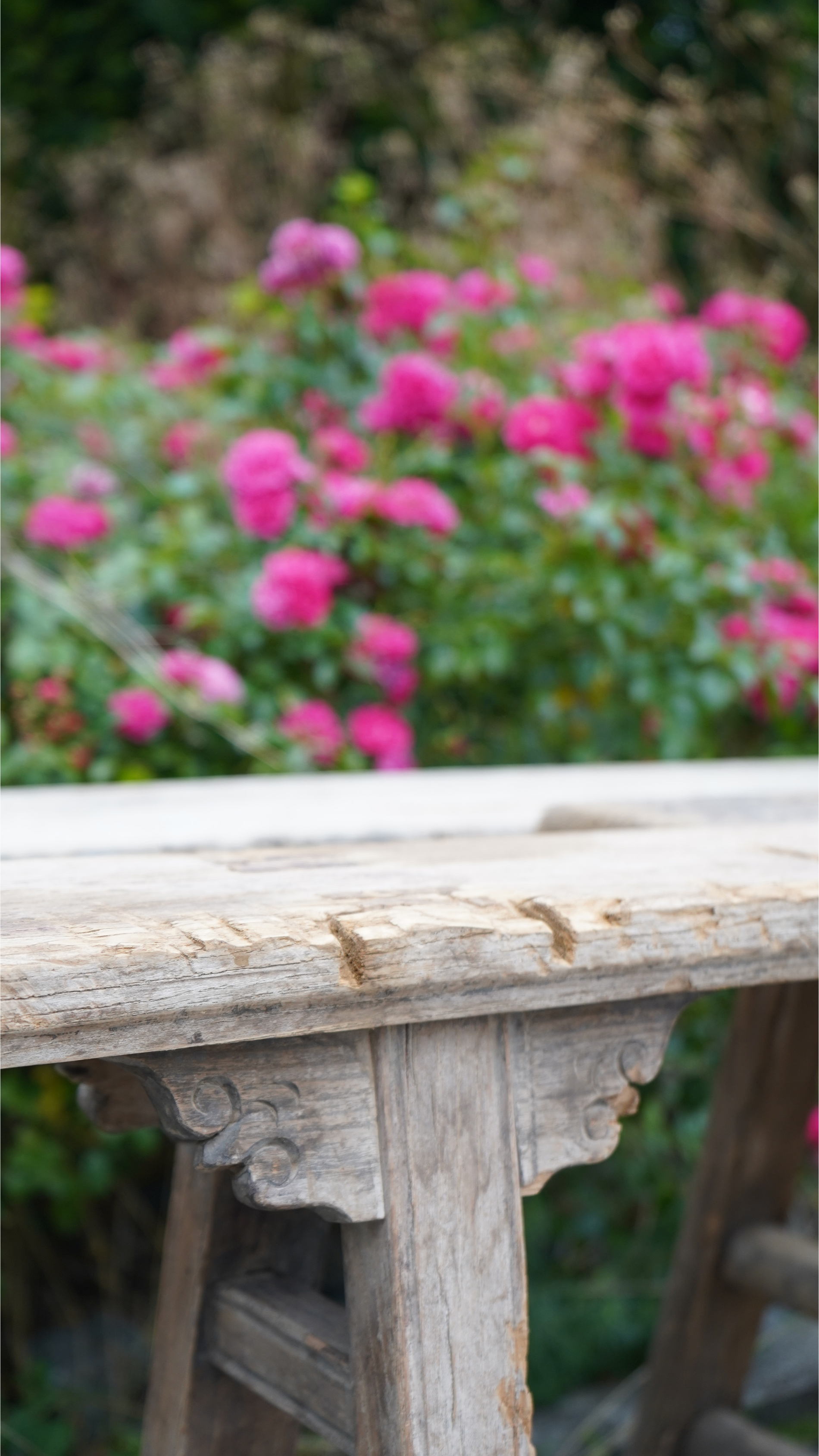 Alte chinesische Holzbank 120 cm