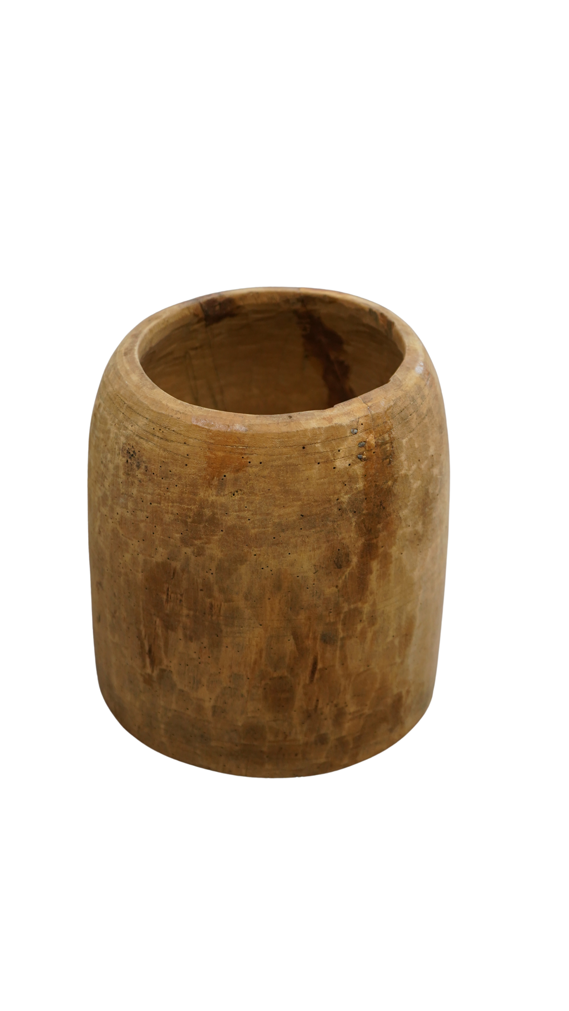 Holzvase Holztopf aus Nepal