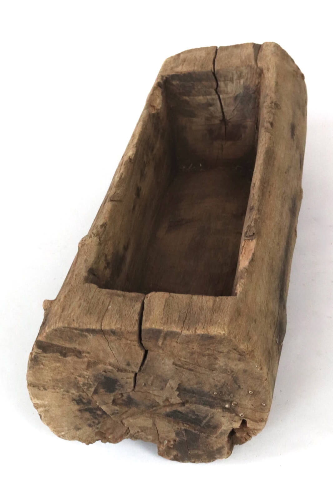 Holztrog rustikal antik, 13x42x16