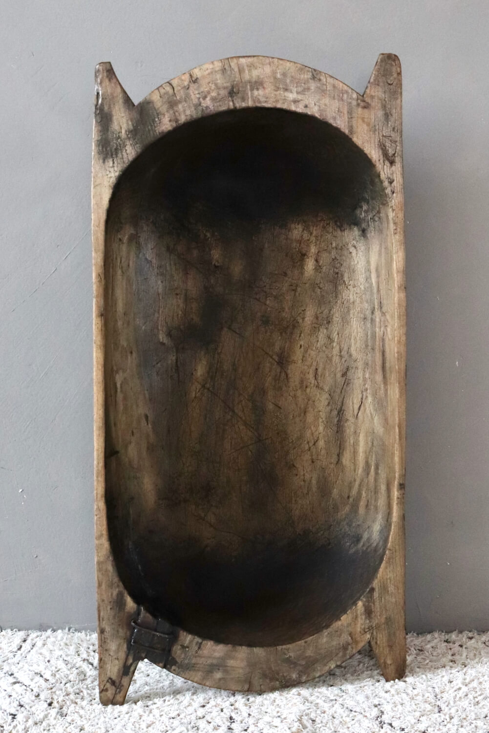 Old rustic wooden trough 16x90x44
