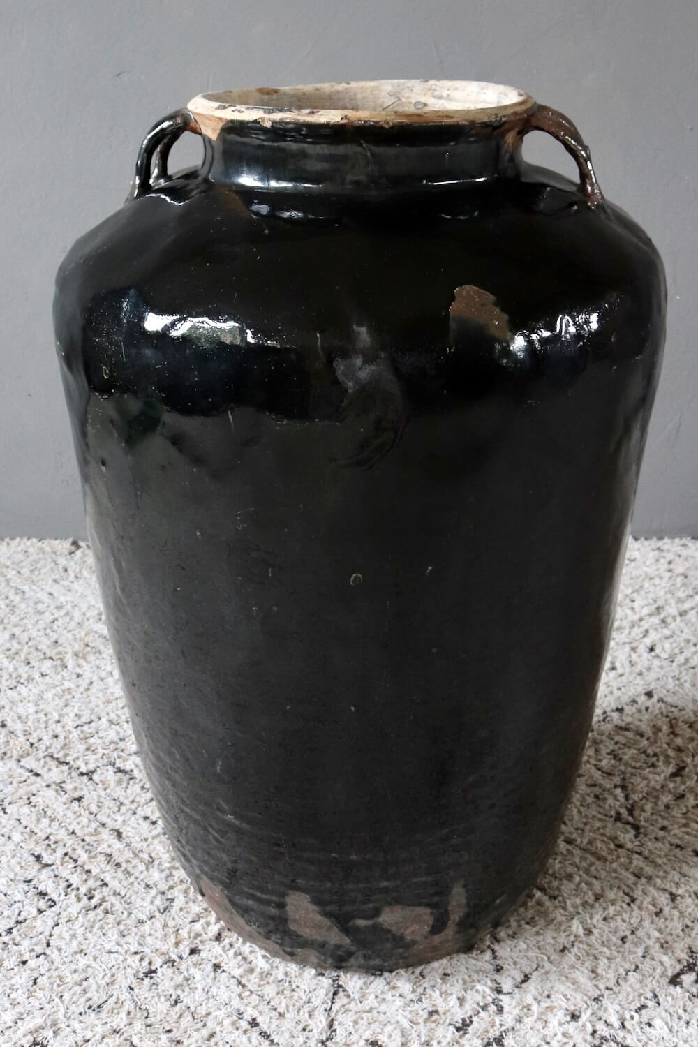 Large antique urn black