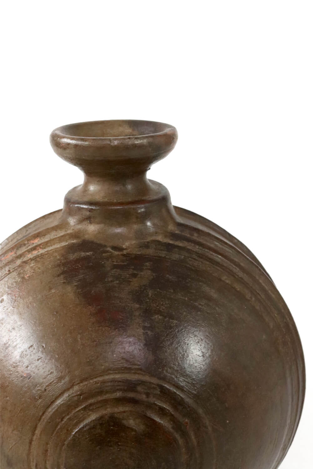 Keramikgefäß auf Metallständer, 35x22x19