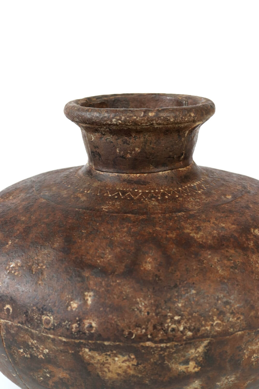 Antique metal jar from India