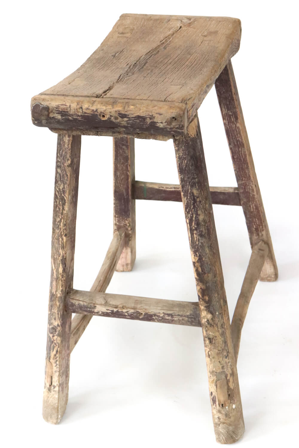 Holzhocker antik Wabi Sabi