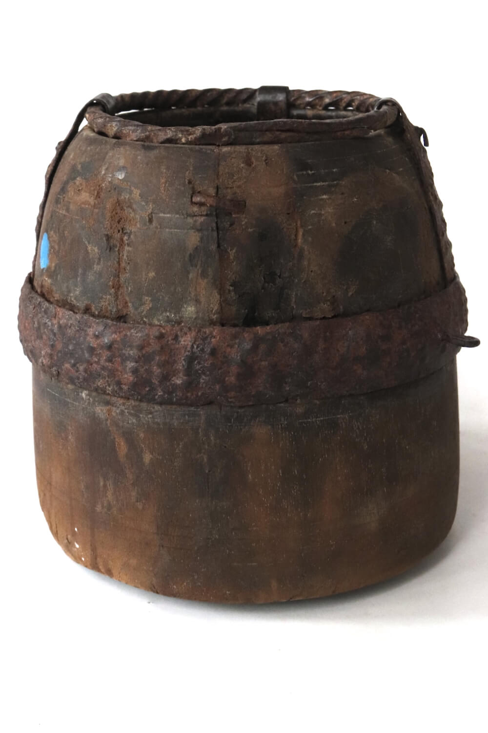 Antique wooden pot India Antique wooden pot India