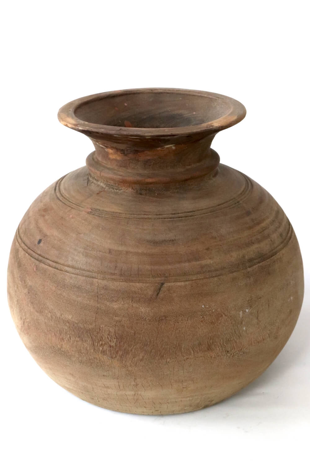 Wooden neck pot Nepal, 29xø30