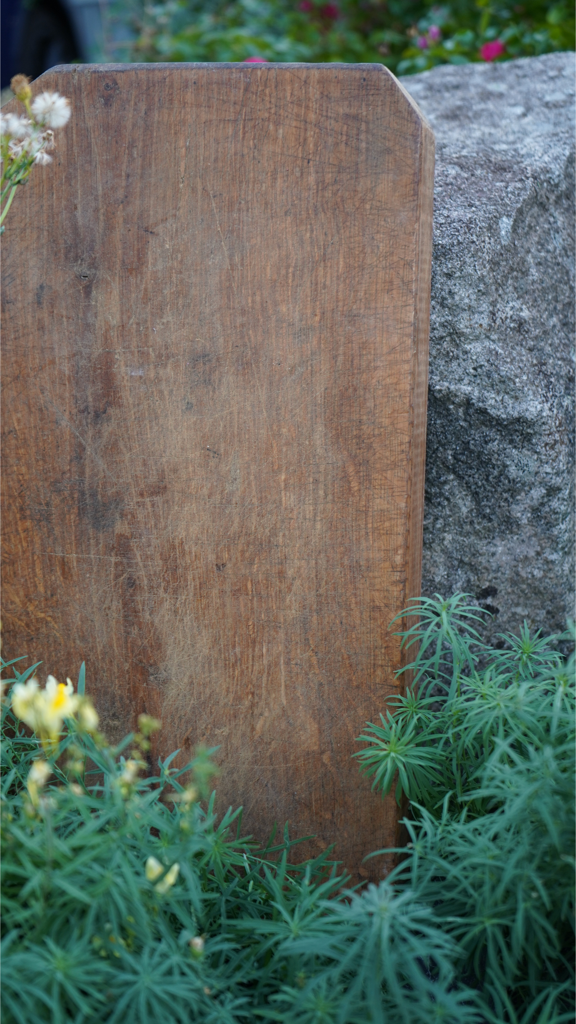 Antikes Holzbrett aus Massivholz