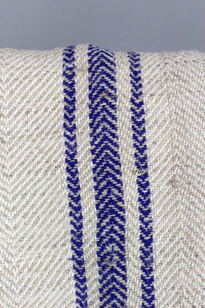 Getreidesack mit blauem Streifen