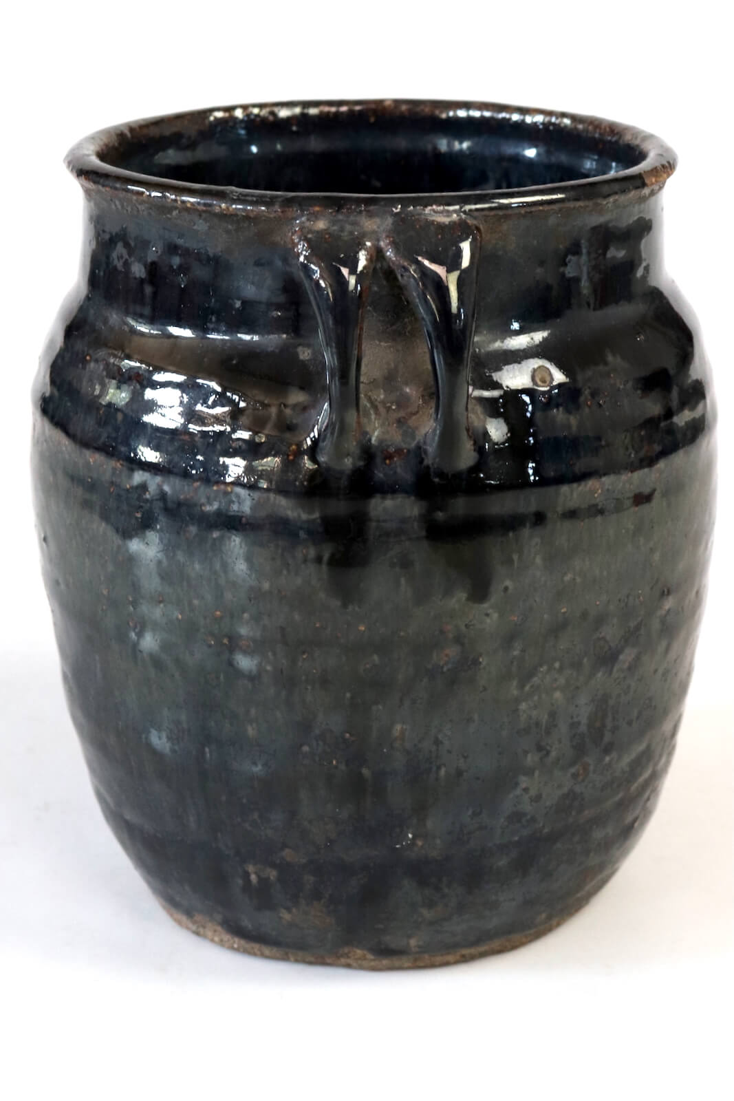 Chinesische Vase dunkel glasiert, 18xØ17