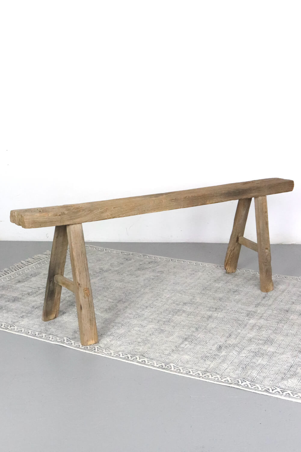 Schmale Holzbank antik China 124 cm