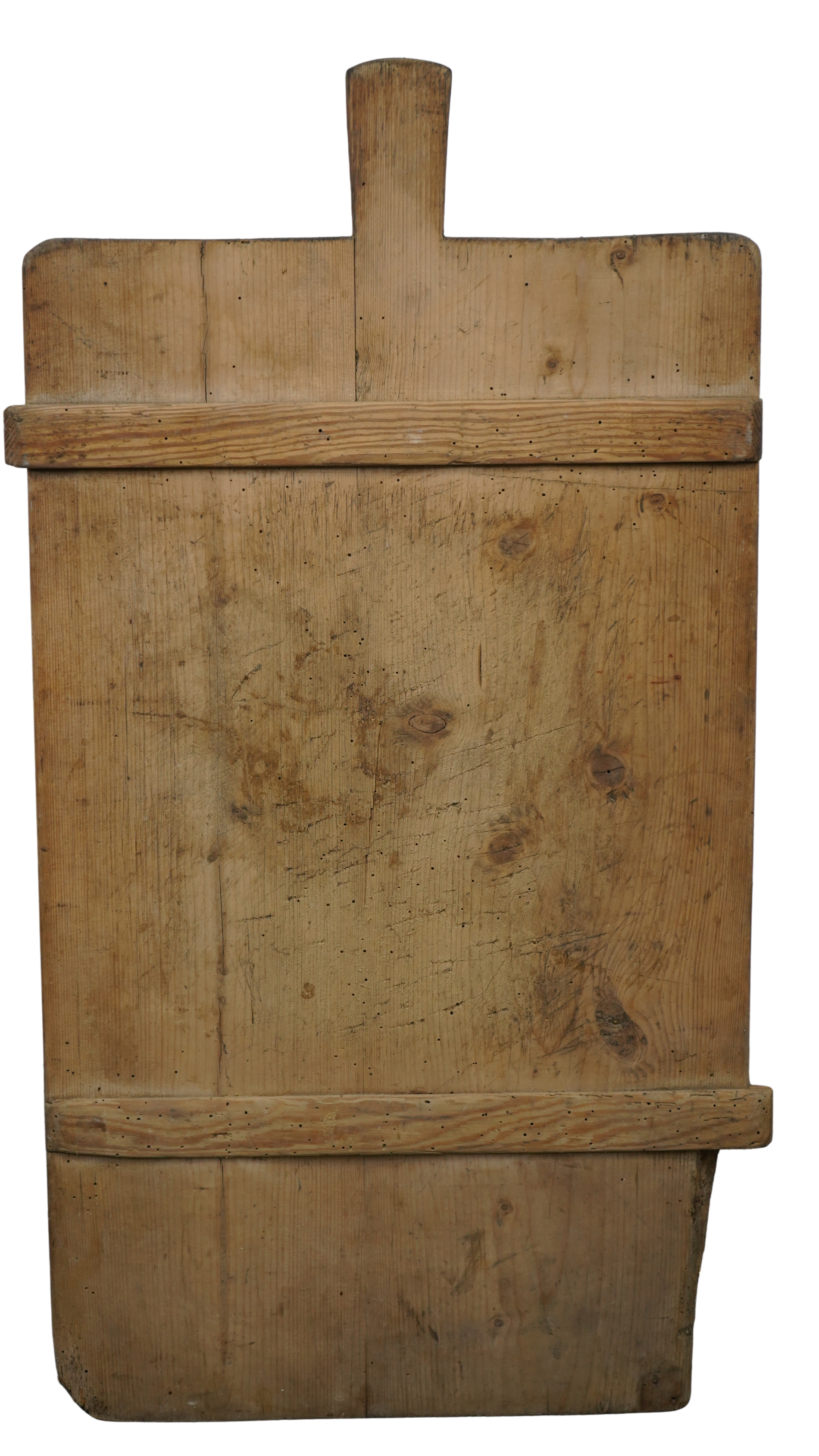 Großes altes Backbrett aus Holz mit Griff