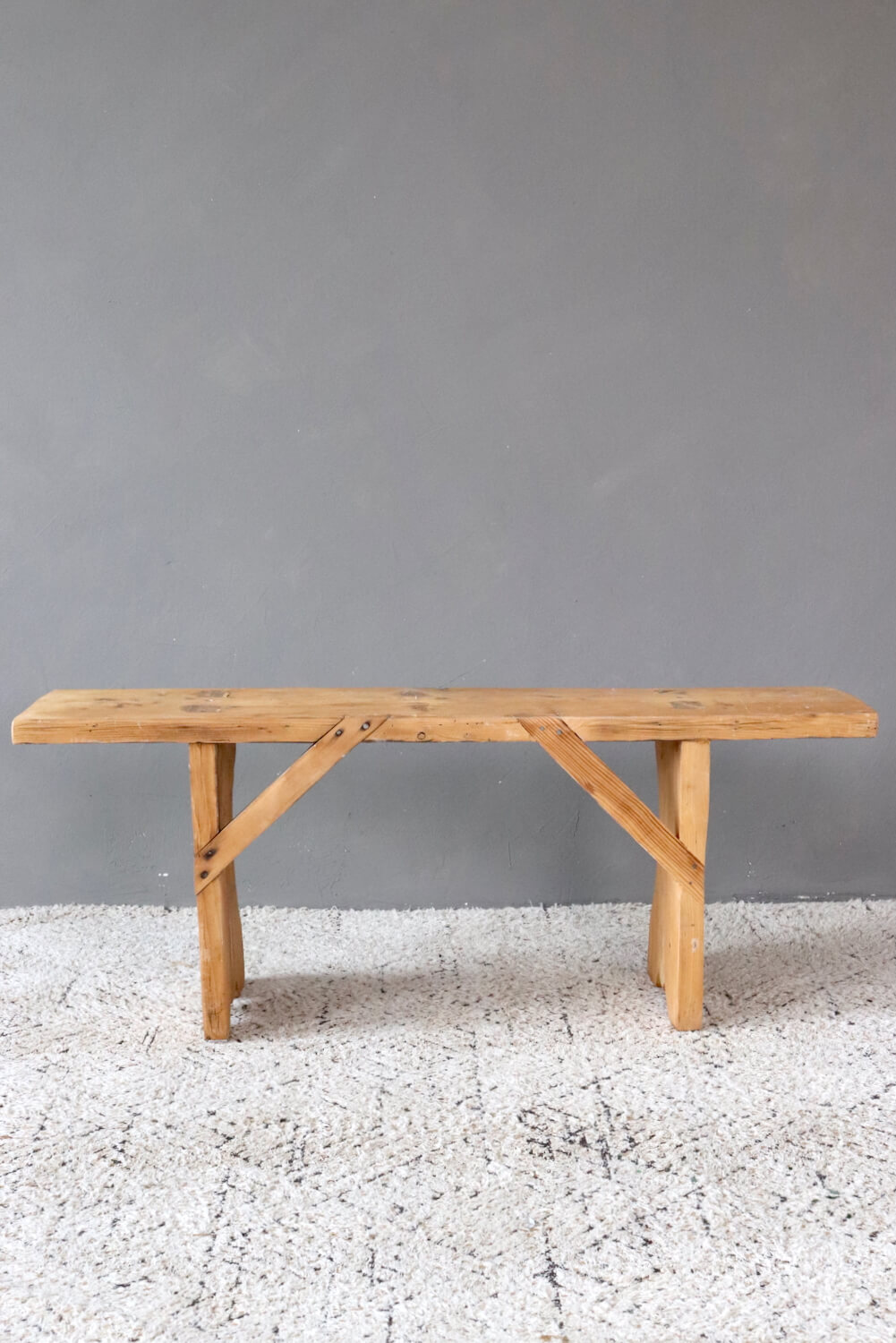 Old wooden farmhouse bench 120 cm