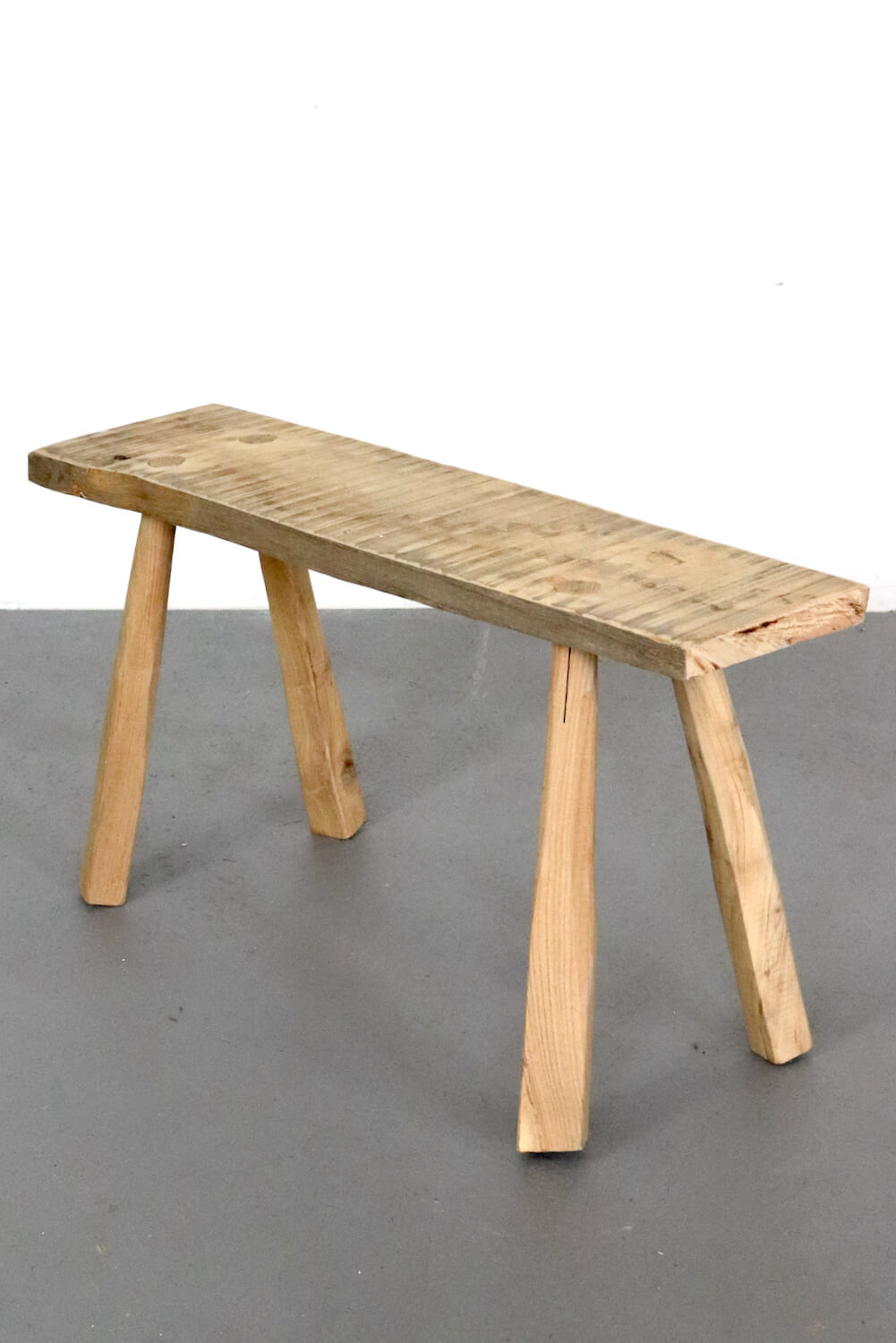 Derbe Bank aus altem Naturholz rustikal, 88 cm Holzbank rustikal