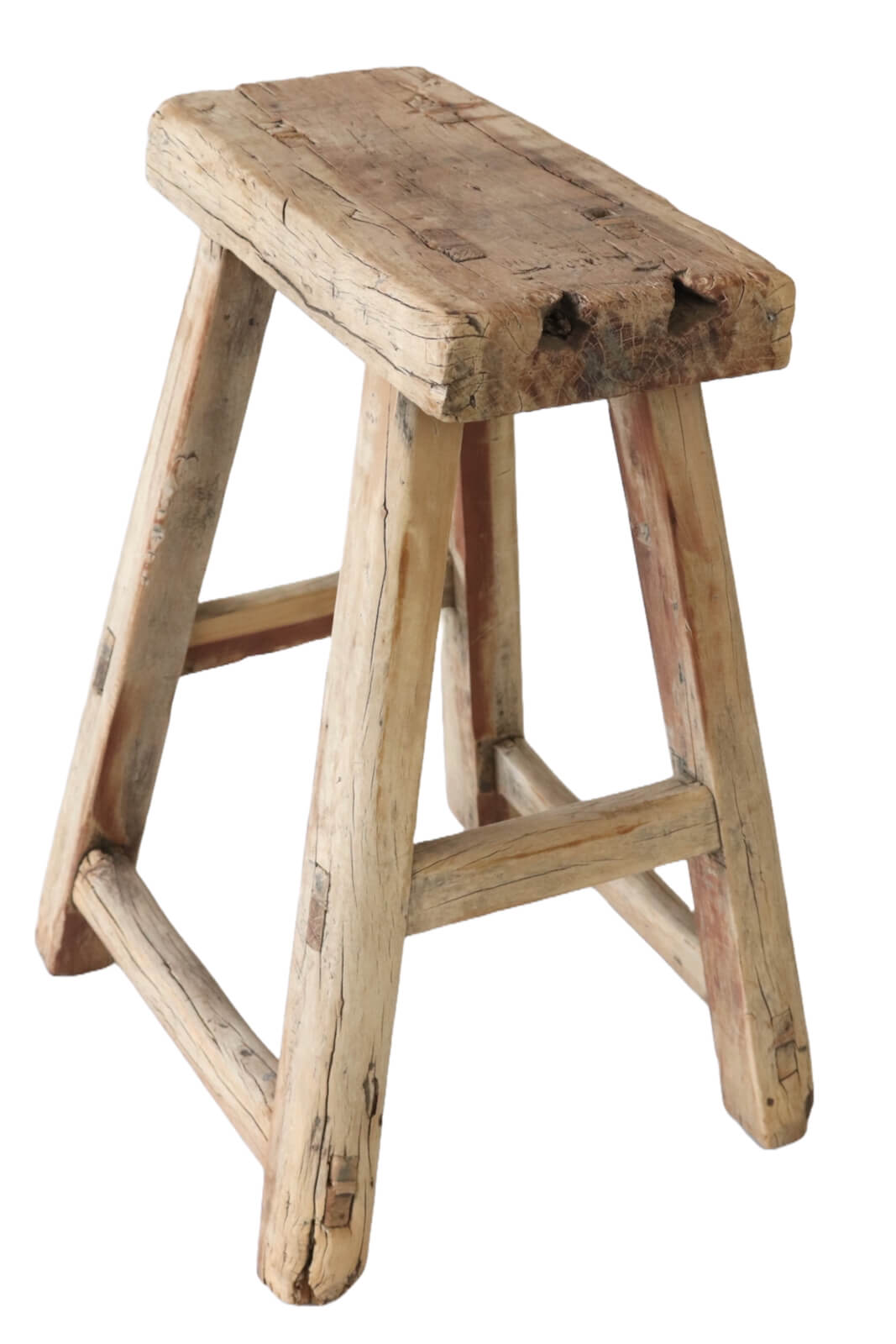 Rectangular wooden workers stool